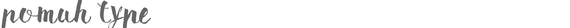 Sample characters Pomah Type Font